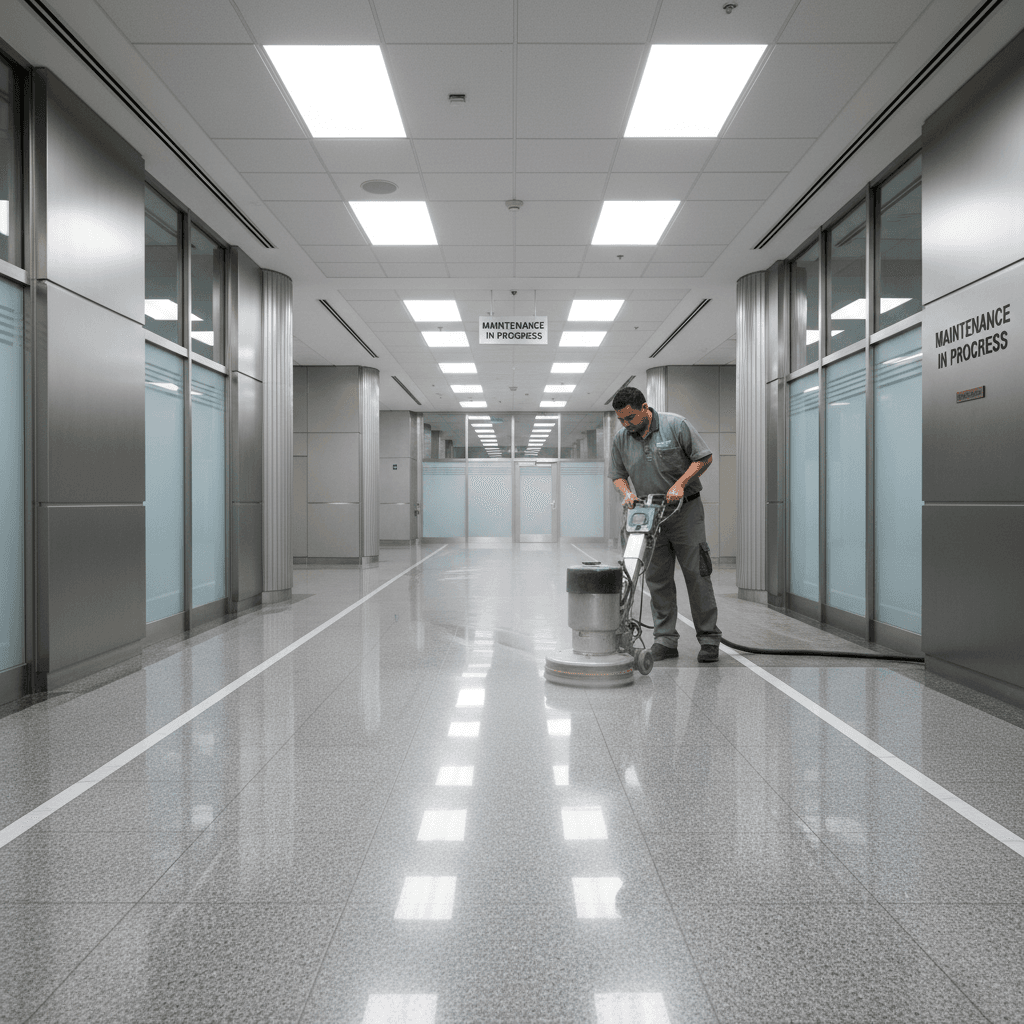 Government facility meeting regulatory cleaning standards